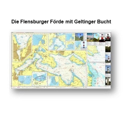 Die Flensburger Frde  mit Geltinger Bucht. Es werden die Leuchtfeuer erklrt. (kann auch als Leuchtkarte bestellt werden)